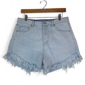 Wild Fable Shorts Womens 12 Blue Cut Off Denim High Rise Booty Raw Hem Hot Pants